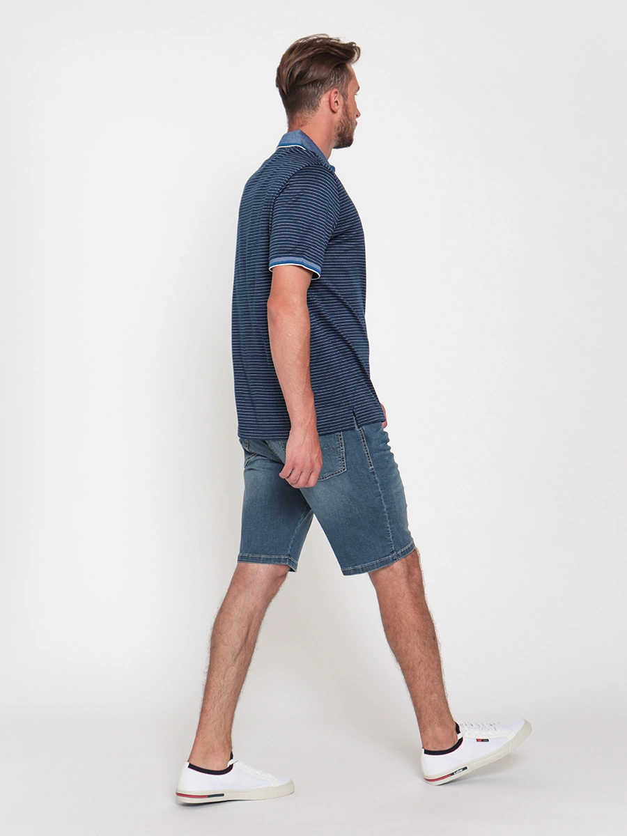 Поло в мелкую полоску